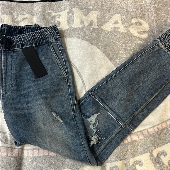 Saint Morta Doomsday Distressed Joggers Vintage Blue - Picture 8 of 16